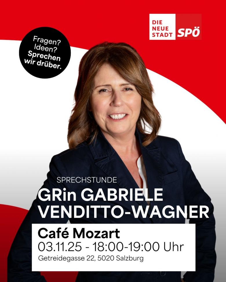 Sprechstunde mit GRin Gabriele Venditto-Wagner Sprechstunde mit GRin Gabriele Venditto-Wagner