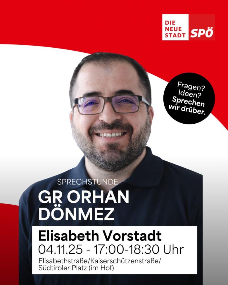 Sprechstunde mit GR Orhan Dönmez Sprechstunde mit GR Orhan Dönmez